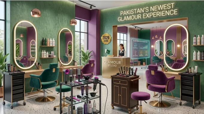 Salon equipment list for a new parlour in Pakistan including chairs, mirrors and trolleys